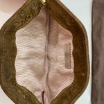 Lauren Merkin  Brown Suede Leather Cutout Design Clutch w/Dustbag Photo 2