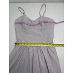 Young Fabulous and Broke Gray Midi Ruffle Dress with Corset Bodice. Size M Photo 4