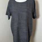 Eileen Fisher  Organic Linen Delave Pinstripe Shift‎ Dress Photo 0