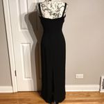 Sunny Choi Vintage Y2k Pencil Fit Bodice Slit Split Formal Evening Prom Whimsgoth Rave Plain Elegant Black Size 8 Photo 1