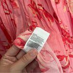 Farm Rio  Pink Red Lobster Babydoll V Neck Tie Front Dress Photo 4