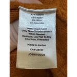 Talbots  Orange Cable Knit V Neck Cardigan Sweater Size XL  Long Line Wool Blend Photo 5