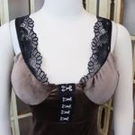 Haute Monde Brown Velvet Sheath Dress Size S New Photo 2