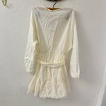 Outerknown  Lulu Dress Butter Cream Swiss Dot Size Large Photo 3