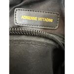 Adrienne Vittadini  Purse Black Nylon Bag Leopard Print Handles Gold Hardware Photo 8