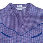 VTG Levi Strauss Co 70s Western Plaid Snap Button Shirt Women Size 10 Blue Rodeo Photo 5