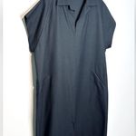 Shamask Women’s Classic Shirt Dress In Black Cotton Pique Size L Size L Photo 3