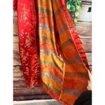 Vintage Kimono Robe 100% Silk Japanese Dragons Red Rainbow XXL PTP 24" Photo 2