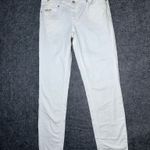 Just Cavalli  White Jeans with Gold Embroidered Back Pockets - Women's Size 31 Photo 0