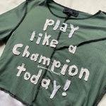 Notre Dame green and white patchwork longsleeve Photo 8