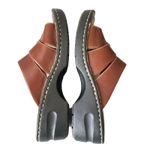 EastLand Wedge Sandal Heel Slip On Thong Brown Leather Casual Womens 7M Photo 9