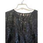 Eloquii  Lace Sequin‎ Long Sleeve Maxi Dress Gown Size 16 Black Formal Sheer NWT Photo 4