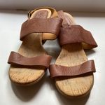 Kork-Ease  Vienna Brown Leather Cork Wedge Sandals Womens Double Strap Adjustable Photo 2