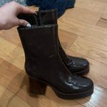 Princess Polly Brown Leather Booties Photo 0