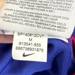 Nike  Running Dri-Fit V Neck Long Sleeve Top Womens Medium Blue‎ Pink Athletic Photo 8