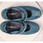 ORTHOFEET 898 Sanibel Mary Jane Sneakers Blue Suede Leather Comfort Womens 7M Size 7 Photo 2