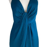 Aidan Mattox Backless Sleeveless Mini Sheath Cocktail Party Dress Size 6 Blue Photo 0