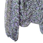 ASTR the Label NEW Floral Off the Shoulder Ruched Long Sleeve Top XS Photo 3