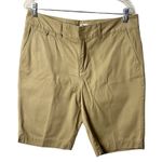 GH Bass Shorts Womens Size 12 Tan Bermuda Cotton Pockets Hook and Eye Cotton Photo 0