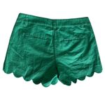 J.Crew  Scallop Linen women's Shorts Green Pockets Casual Cute Summer Size 2 Photo 2
