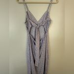 Forever 21 Spaghetti Strap Open Tie Back Purple Floral Maxi Dress Sz M Photo 5