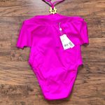 Trina Turk • halter high neck swimsuit one piece orchid flounce fuchsia pink Photo 9