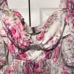 For Love & Lemons  White and Pink Floral Lucia Mini Dress Size L Photo 12