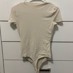 Abercrombie & Fitch Soft Matte Seamless Tee Bodysuit Cream NWT Photo 2