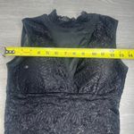 None Black floral lace sheer bodysuit top Photo 9