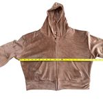 SKIMS Size S Velour Hoodie Sweatshirt Sienna Golden Brown Crop Cozy Loungewear Photo 7