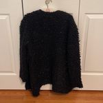 ZARA Knit Black Sparkle Eyelash Fuzzy Textured Duster Cardigan Photo 2