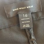 Who What Wear  Women’s Plus Size Black Midi Skirt with Lace Up Front Size 16 NWT Photo 11