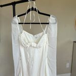 House Of CB  S D-DD Babydoll Ivory Chiffon Halter Mini Dress White‎ NWOT Photo 3