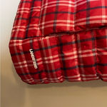 Lands' End Lands’ End Red Plaid Zippered Vest Photo 3