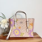 Coach NWT Mollie Tote Bag 25 In Signature Canvas With Floral Print Photo 1