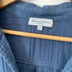 Michael Stars NWOT  Cleo Gauze Button Up Shirt Dress Long Blue Size M Photo 4