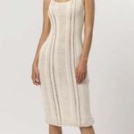 Lusana Keira Crochet Knitted Dress	in White Vacation Beach Ready Photo 0