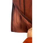 Anne Klein Vtg  Linen Blend Maxi Skirt Lined Long Slit Rust Brown Sz 14 USA 90s Photo 4