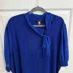 Cable and Gauge  NEW Tied Ribbon Puff Sleeve Plus Top Size 3X Photo 0