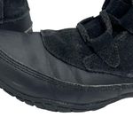 The North Face Black Nuptse Purna Suede Leather Faux Fur Boots Photo 9