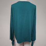 Gibson  teal knotted long sleeve knit tee size medium Photo 4