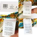 We Wore What Metallic Geo Bikini Set Ruched Bottom Claudia Top Orange Blue Large Photo 6