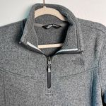 The North Face Women’s Grey Fleece 1/4 Zip Pullover Sweater Large Long Sleeves Photo 2