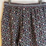 J Jill Busy Maximalist Print Pull On Boho Harem Casual Pant Size Medium Blue Photo 3