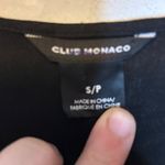 Club Monaco  Blouse Women's Size Small‎ Ruffles Sheer Black Photo 2