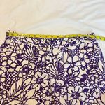 New York And Company  Linen Blend Tropical Floral Shorts Women’s Sz 2 Purple White Photo 9