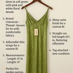 Universal Threads Green Floral Satin Maxi Dress – Universal Thread – Size M – 47” Long Photo 3