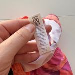 Athleta  Printed Mesh Racer Run Short 4" Pink Orange Abstract Leaf Size S Photo 4