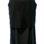 Maison Scotch Black Layered Sleeveless Round Neck Pullover Shift Dress sz 1 / S Photo 0