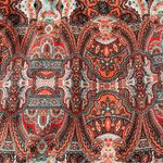 Lucky Brand Kaye Red Multicolor Paisley Halter Fully Lined Mini Dress, Sz S Photo 12